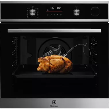 Electrolux EOC6H76X SteamCrisp beépíthető gőzsütő, aqua clean tisztítás, maghőmérő, automata program, teleszkópos sütősín
