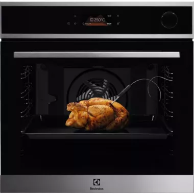 Electrolux EOC8P39X SteamCrisp beépíthető gőzsütő, pirolitikus tisztítás, érintővezérlés - magyar menü, maghőmérő, automata programok, 72 l