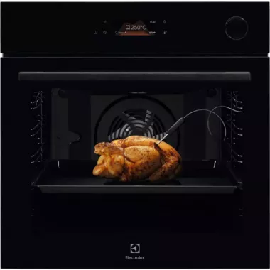 Electrolux EOC8P39Z SteamCrisp beépíthető gőzsütő, pirolitikus tisztítás, érintővezérlés - magyar menü, maghőmérő, automata programok, 72 l, fekete