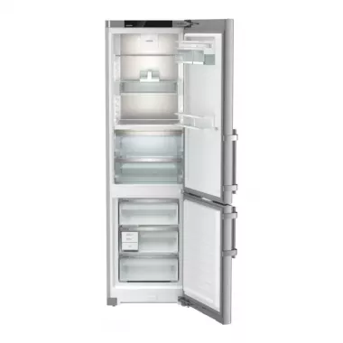 Liebherr CBNsdc 5753 alulfagyasztós kombinált hűtőszekrény, ezüst, 201,5 cm, nofrost, biofresh, duocooling, színes tft-kijelző, powercooling