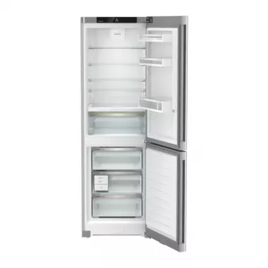 Liebherr CBNsfc 522i alulfagyasztós kombinált hűtőszekrény, ezüst, 185,5 cm, nofrost, biofresh, duocooling, érintővezérlés, powercooling, easytwist-ice