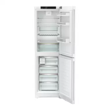 Liebherr CNd 5734 alulfagyasztós kombinált hűtőszekrény, fehér, 201,5cm, nofrost, duocooling, színes tft kijelző, easytwist-ice, easyfresh, freshair, led