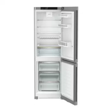 Liebherr CNsfd 5233 alulfagyasztós kombinált hűtőszekrény, ezüst, 185,5cm, nofrost, duocooling, színes tft kijelző, easyfresh, freshair, led
