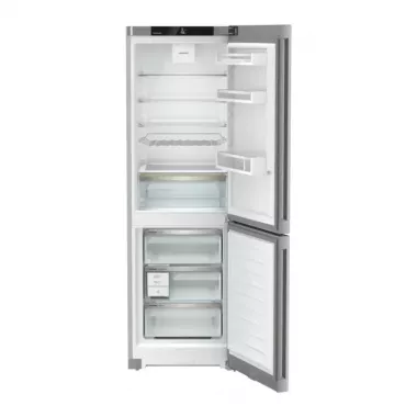 Liebherr CNsfd 5223 alulfagyasztós kombinált hűtőszekrény, ezüst, 185,5cm, nofrost, duocooling, érintővezérlés, easytwist-ice, easyfresh, freshair szűrő, led