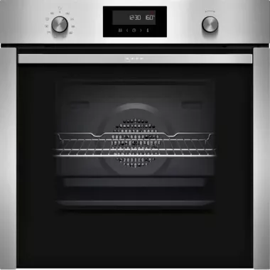 Neff B6CCH7AN0 beépíthető sütő, nemesacél, 8 sütőfunkció, lcd kijelző, süllyesztett gombok, hide® ajtó, pirolitikus, 71 l
