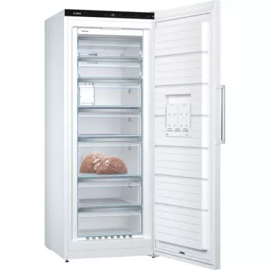 Bosch GSN54AWCV fagyasztószekrény, fehér, 176 cm, 70 cm széles, 328 l, 5 fiók + 2 rekesz, nofrost, bigbox, gyorsfagyasztás