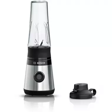 Bosch MMB2111M turmixgép, nemesacél, proedge inox penge, 0,6 l-es togo palack, 40 000-es fordulat/perc, 450 w