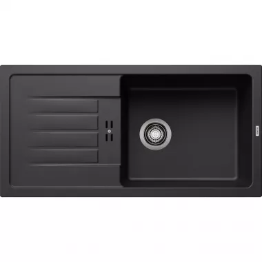 Blanco Favum XL 6 S Silgranit mosogató excenter nélkül, letisztult vonalvezetés, extra nagy medence /fekete/