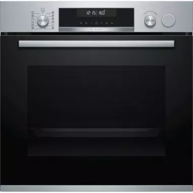 Bosch HRG5580S0 beépíthető sütő, nemesacél, gőzfunkciós, 10 sütőfunkció, ecoclean, autopilot30, teleszkópos sütősín, 71 l