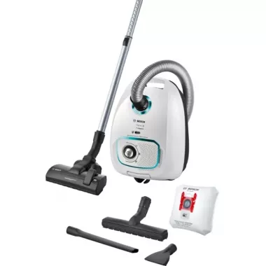 Bosch BGLS4HYG2 porzsákos porszívó, fehér, ultraallergy filter, powerprotect rendszer, rés- és kárpitszívó, keménypadló szívófej