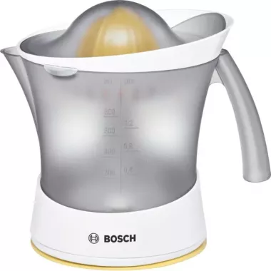 Bosch MCP3500N citrusprés, fehér, univerzális préselőfej, automatikus indítás funkció, 25 w