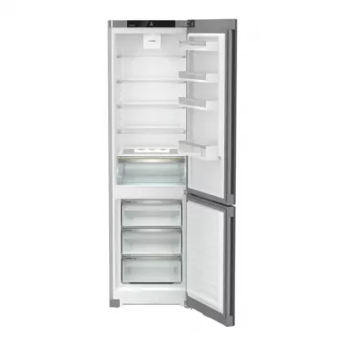 Liebherr KGNsdc 57Z03 alulfagyasztós kombinált hűtőszekrény, ezüst, 201,5 cm, nofrost, duocooling, érintővezérlés, powercooling, easyfresh, freshair szűrő, led