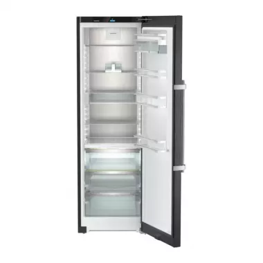 Liebherr RBbsc 5250 hűtőszekrény, fekete, 185,5 cm, 384 l, 3db biofresh rekesz, gyorshűtés, színes tft-kijelző, smartsteel hátsó fal