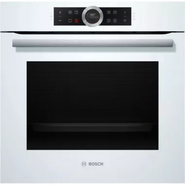 Bosch HBG6750W1 beépíthető sütő, fehér, 13 sütőfunkció, pirolitikus, tft-kijelző, autopilot10, teleszkópos sütősín, 71 l