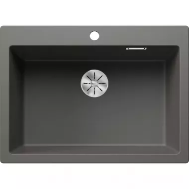 Blanco Pleon 8 InFino Silgranit mosogató, nagyméretű csaptelepsáv, fedett c-overflow túlfolyó, infino lefolyórendszer /vulkánszürke/