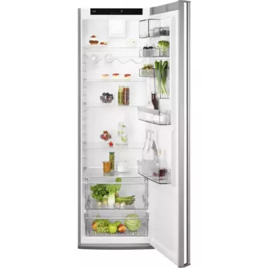 AEG RKB639E4DX hűtőszekrény, inox, 186 cm, 387 l, érintővezérlés, dynamicair, coolmatic, palacktartó, rúdfogantyú
