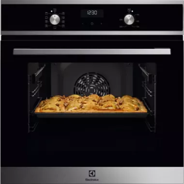 Electrolux EOD5C70BX SteamBake beépíthető elektromos sütő, katalitikus tisztítás, süllyeszett gombok, softclosing, teleszkópos sütősín, 65 l