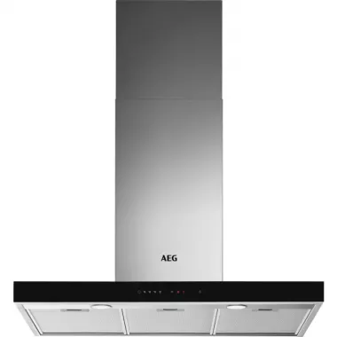 AEG DBE5960HB fali kürtős páraelszívó, 90 cm, 3+1 fokozatú érintővezérlés, hob2hood, breeze funkció, led világítás