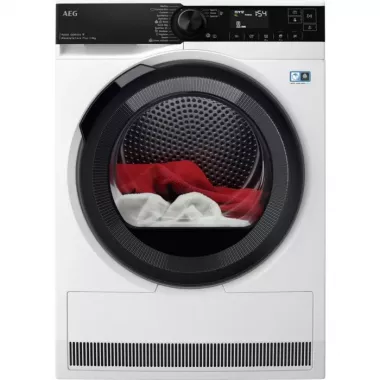AEG TR939M6CE hőszivattyús szárítógép, 9 kg, heatpump, inverteres, wifi, absolutecare®, 3dscan, led kijelző, belső világítás, 63 db(a)