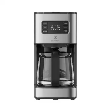 Electrolux E5CM1-6ST filteres kávéfőző, rozsdamentes acél, 1,375 literes üvegkanna, aromaválasztó, időzítő, 1000 w