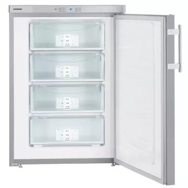 Liebherr GPesf 1476 fagyasztószekrény, ezüst, 85 cm, smartfrost, frostprotect, 4 variospace fiók, superfrost funkció, 103 l, 39 db(a)
