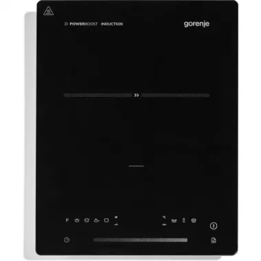 Gorenje ICY2000SP asztali indukciós főzőlap, fekete, 1 db indukciós főzőzóna, 9 teljesítményfokozat, érintővezérlés, 2000 w