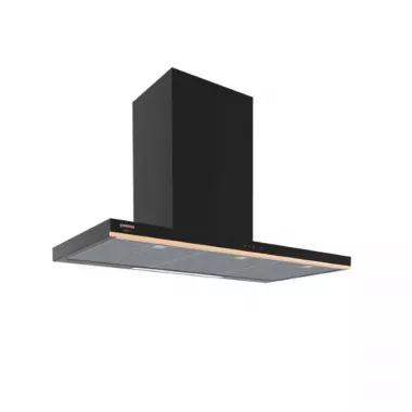 Nodor NorBreeze SLIM 90 CU fali kürtős páraelszívó, fekete, 90 cm, 852 m3/h, elektronikus vezérlés, brushless, led világítás