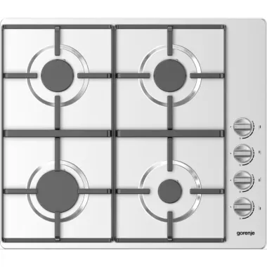 Gorenje G640XHS beépíthető gázfőzőlap, 60cm, oldalgombos vezérlés, egykezes szikragyújtás, zománcozott edénytartó rács, inox