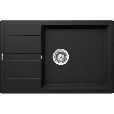 Schock RONDA D-100XL gránit mosogató, cristalite, hagyományos beépítés, forgatható, kompakt méret /Nero/