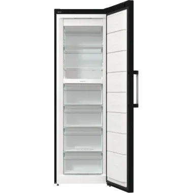 Gorenje FN619DABK6 fagyasztószekrény, fekete, 185 cm, 280 l, 4 fiók + 2 rekesz + 1 polc, nofrost, led-kijelző az ajtón, gyorsfagyasztás