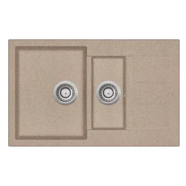 Evido Cubo 6S Compact gránit mosogató, kompakt kialakítás, forgatható kivitel, gyümölcsmosó, két furattal /avena/