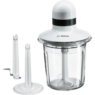 Bosch MMR15A1 aprító, fehér, rozsdamentes acél késpenge, 1500 ml-es aprítókehely, 550 w