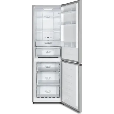 Gorenje NRK619CAXL4 alulfagyasztós kombinált hűtőszekrény, szürke, nofrost, 186 cm, 207/97 l, multiflow