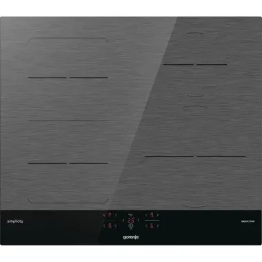 Gorenje GI6421SYB beépíthető indukciós főzőlap, 60 cm, simplicity design, bridge, érintővezérlés, időzítő, powerboost, fekete