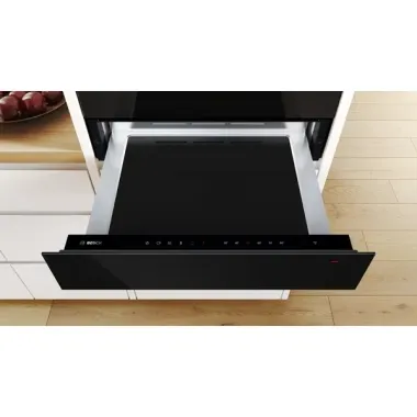 Bosch BIC7101B1 melegentartó fiók, 14 cm magas, push-pull mechanizmus, 4 funkció, légkeveréses működés, home connect, 20 l