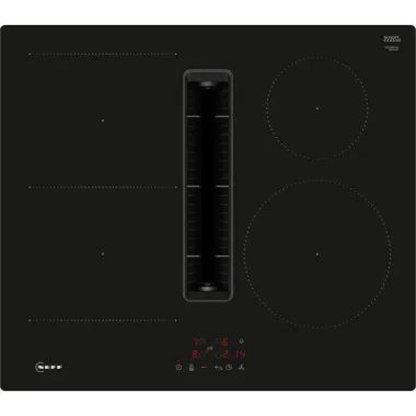 Neff V56NBS1L0 beépíthető indukciós főzőlap beépített páraelszívóval, 60 cm, érintővezérlés, booster funkció, időzítő, 622 m3/h elszívási teljesítmény, 61-69 db/a