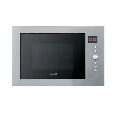 Cata MC-32 D beépíthető mikrohullámú sütő, inox, 32 l, mechanikus vezérlés, grill, hőlégkeverés, rozsdamentes belső, fehér