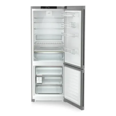 Liebherr CNsfd 7723 alulfagyasztós kombinált hűtőszekrény, ezüst, 201,5 cm, 75 cm széles, nofrost, duocooling, érintővezérlés, easytwist-ice, easyfresh, led