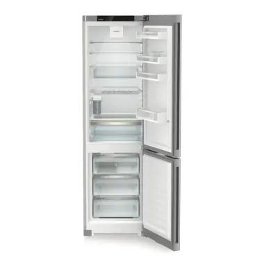 Liebherr CNsfc 574i alulfagyasztós kombinált hűtőszekrény, ezüst, 201,5 cm, nofrost, duocooling, érintővezérlés, powercooling, easyfresh, icemaker, led