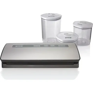 Gorenje VS120ES vákuumcsomagoló, szürke, 12l/perc vákumozó teljesítmény, elektronikus vezérlés, 120 w