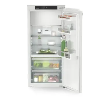 Liebherr IRBc 4121 beépíthető egyajtós hűtőszekrény, 122 cm, 158/16 l, belső fagyasztórekesz, érintővezérlés, biofresh, szénszűrő, fix ajtó, 32 db(a)