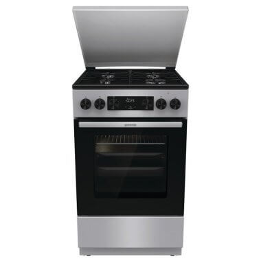 Gorenje GK5C63SH kombinált tűzhely, szürke, 50cm, 70 l, airfry, teleszkópos sütősín, gyors előmelegítés, aquaclean tisztítás, fém tető