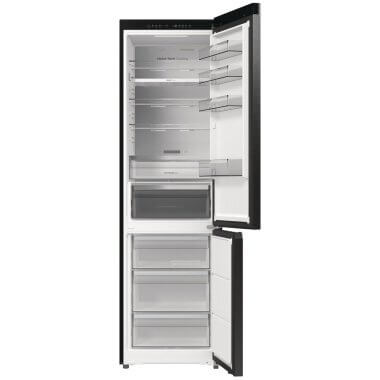 Hisense RB5P410SBFC alulfagyasztós kombinált hűtőszekrény, fekete inox, 203 cm, 283/130 l, nofrost, wifi, gyorshűtés, multiflow, led kijelző
