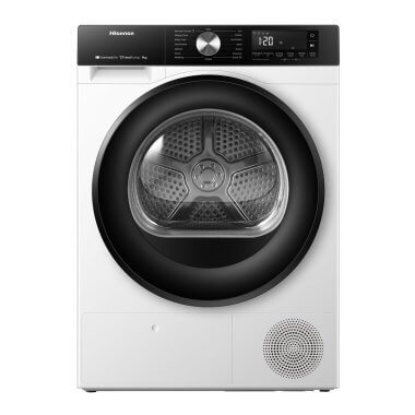 Hisense DH3S902BW3 hőszivattyús szárítógép, 9 kg, a++, wifi, twinflow, gyorsprogram, inverter motor, gyűrődésmentesítés, airrefresh, led