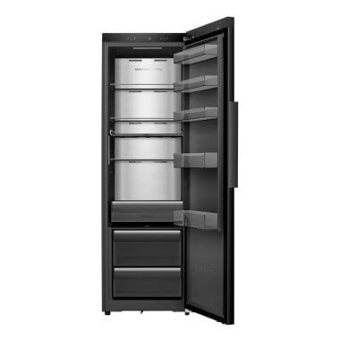 Hisense RL5K370GSFD hűtőszekrény, fekete, 185,6 cm, 392 l,wifi, inverteres, gyors hűtés, multiairflow, freshbox 0 fokos rekesz