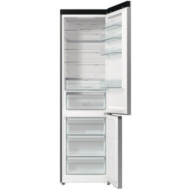 Gorenje NRB620C61X4WFE alulfagyasztós kombinált hűtőszekrény, inox, nofrost, 203 cm, 283/130 l, wifi, gyors hűtés, multiflow, adapttech
