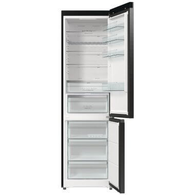 Gorenje NRB620C61BX4WFE alulfagyasztós kombinált hűtőszekrény, fekete inox, nofrost, 203 cm, 283/130 l, wifi, gyors hűtés, multiflow, adapttech