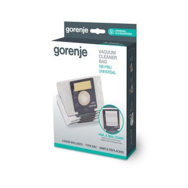 Gorenje GB1PBU porzsák, 5 db, papír, bemeneti motorszűrővel