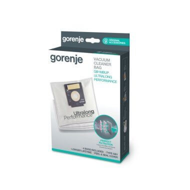 Gorenje GB1MBUP porzsák, 4 db, mikroszűrős, hosszú élettartam, bemeneti motorszűrővel