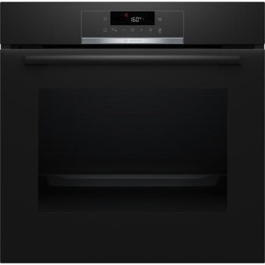 Bosch HQG572EB3 beépíthető sütő, fekete, 8 sütőfunkció, gőzfunkciós, airfry funkció, 3d hőlégbefúvás, pirolitikus tisztítás, 71 l